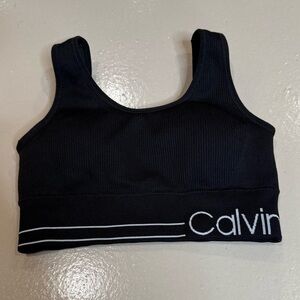 Calvin Klein Performance Sports bra padded black Womens Size S bra